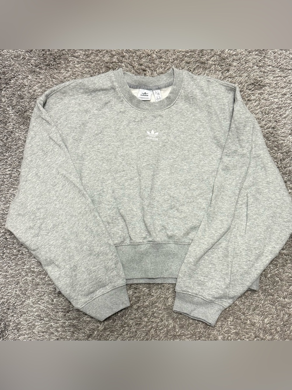 EUC Women’s Adidas Cropped Crew Neck Sweatshirt, Size M